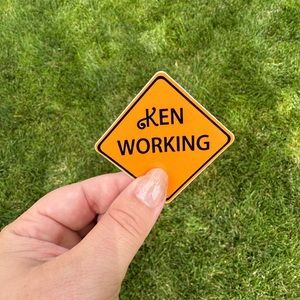 Ken Working - Barbie Sticker